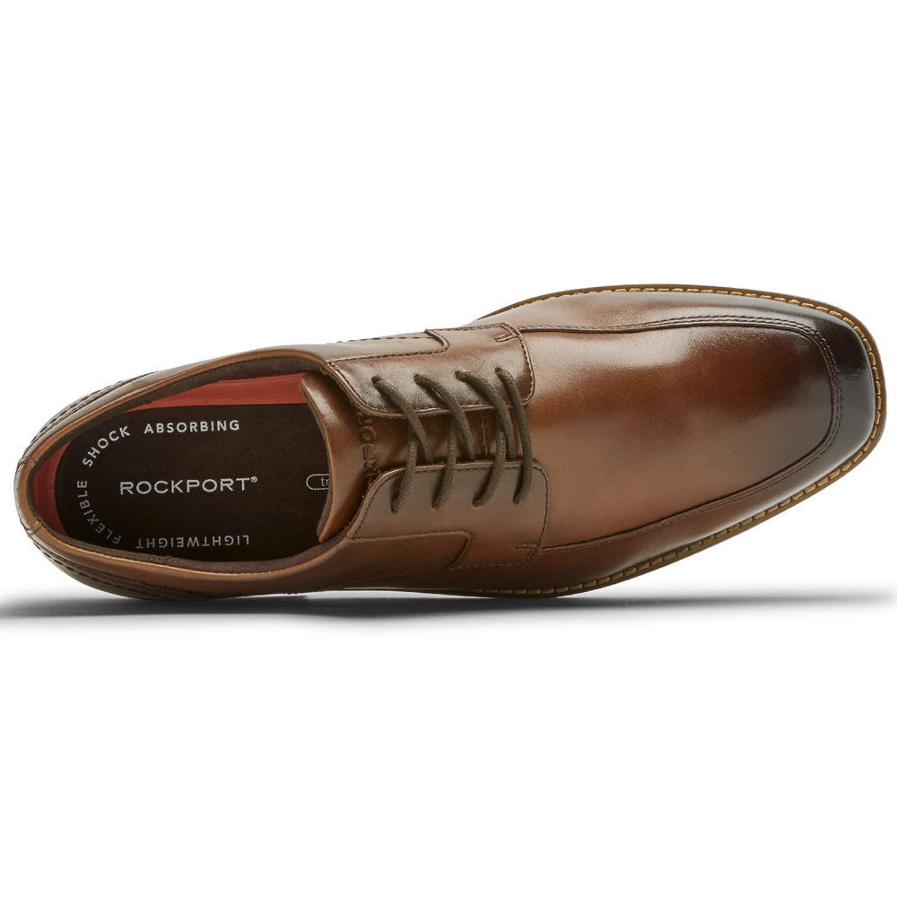 Rockport Singapore Mens Oxfords - Slayter Apron Toe Brown - JL7384256